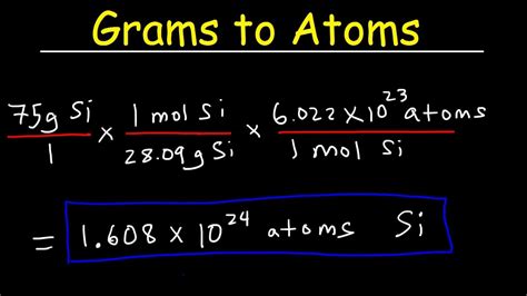 g to atoms